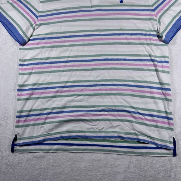 Izod Advantage Performance Golf Polo Shirt Mens Large Striped Performance Casual - Picture 4 of 13